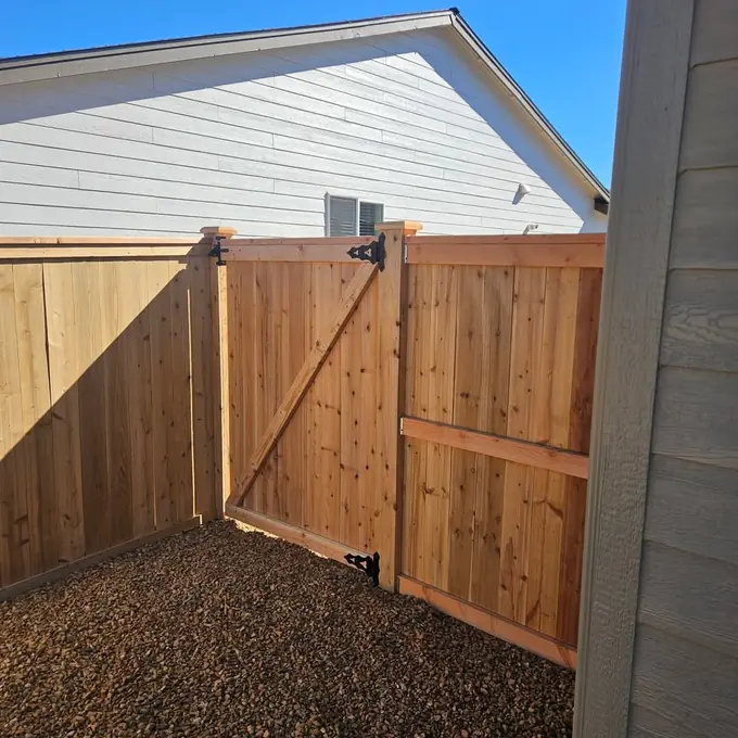 Fence beside the house
