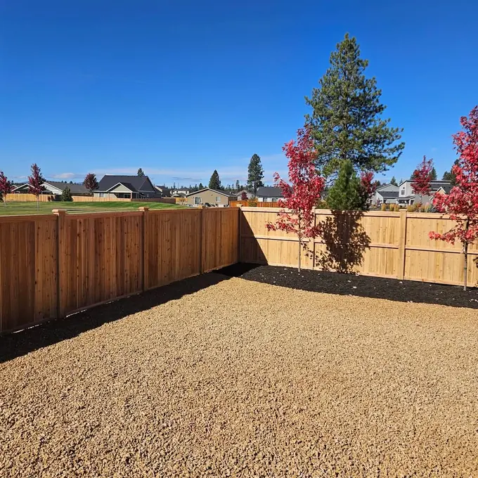 Wide backyard boundary