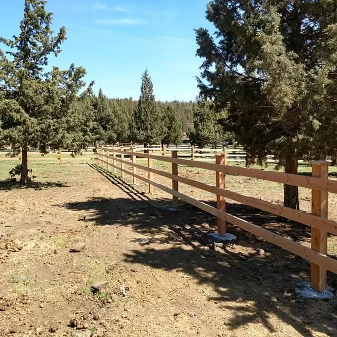 Post-and-rail fencing