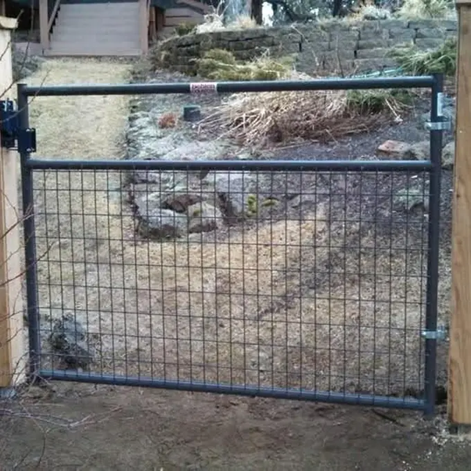 Wood-frame mesh gate
